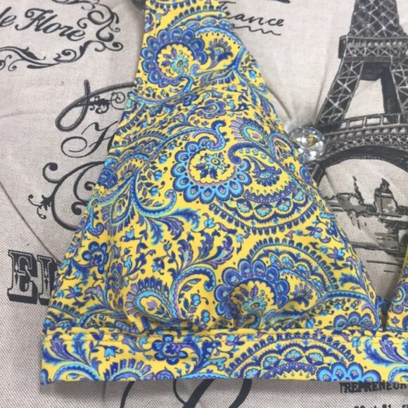 NWOT Athena Liesl Paisley Bikini Top - Picture 4 of 6